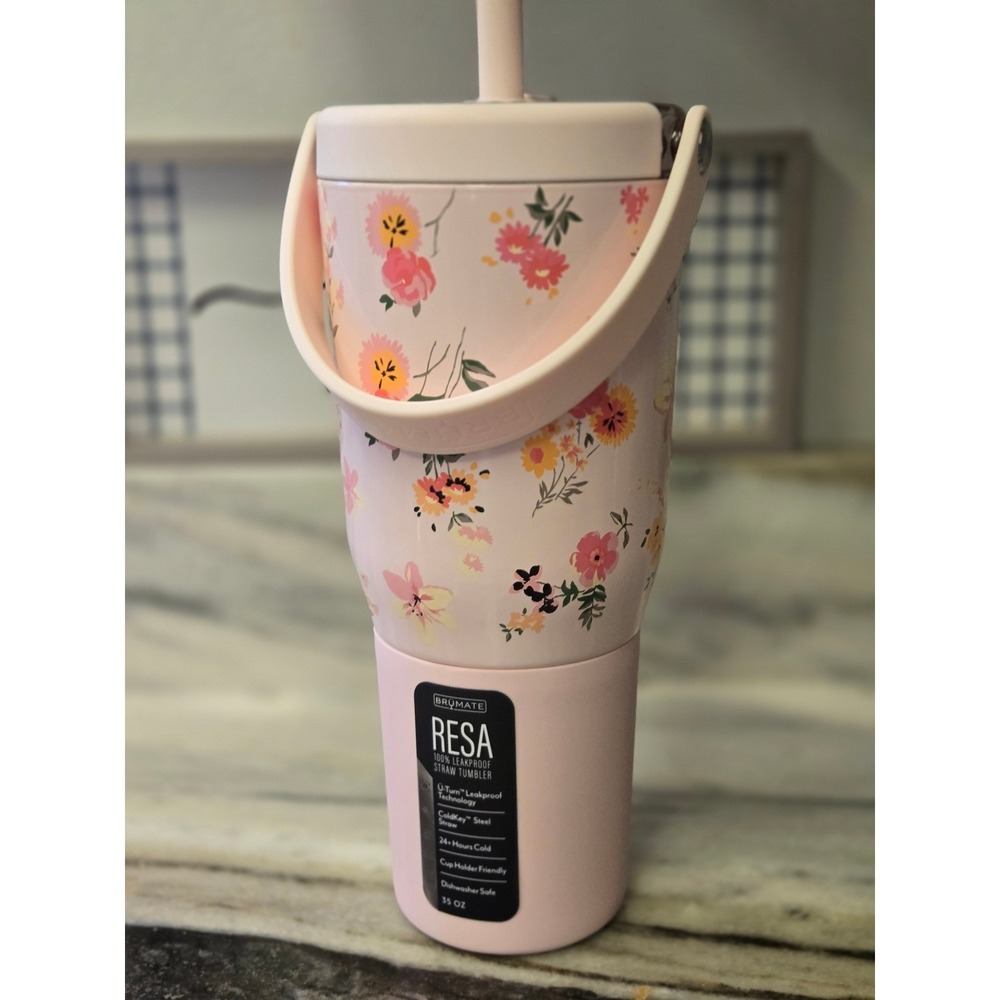 BruMate Resa 35oz Leakproof Straw Tumbler nsulated Mug Wildflower Meadow Limited